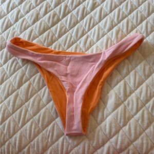 Daily drills terry Reversible Pink and Orange Bikini Bottom